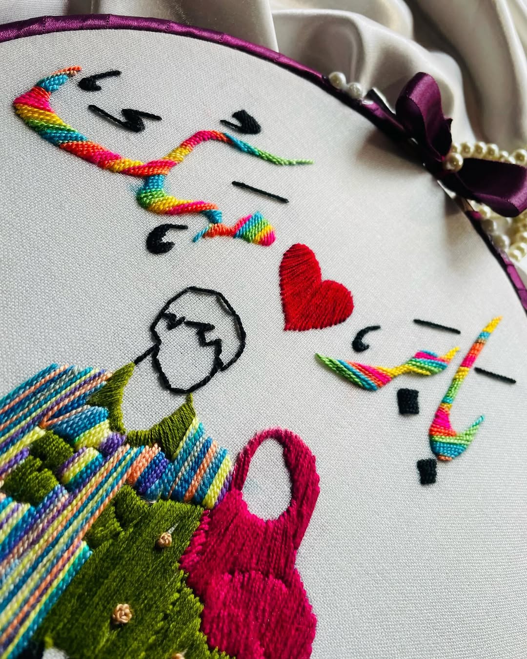 Love in Stitches: Couple’s Custom Embroidery Hoop